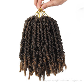 new styles pre twisted passion bomb twist hair synthetic crochet braiding hair spring twist crochet hair